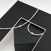 Bratara perle naturale albe si argint DiAmanti 224-100B-G
